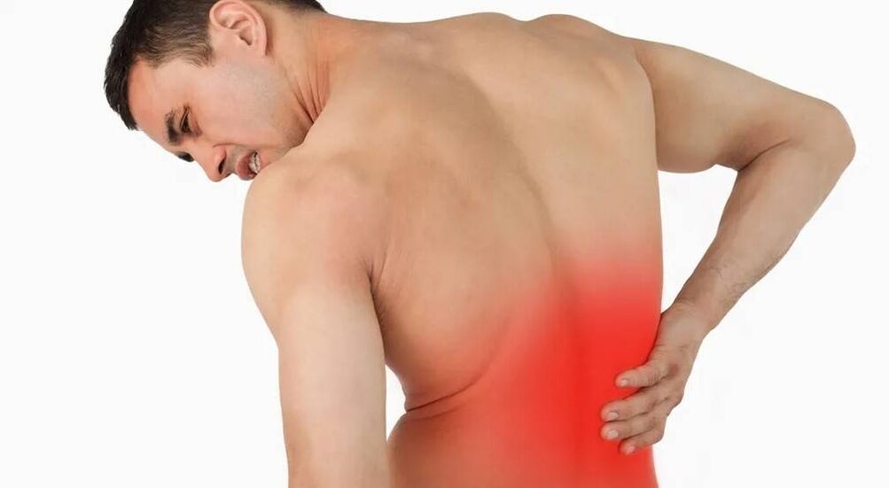 Bolesť chrbta je príznakom všetkých štádií vývoja osteochondrózy